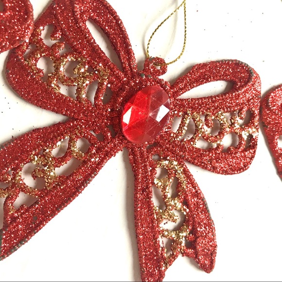 3 Christmas Bow Tree Ornaments Christmas Decoration - NWT Gift 🎁 - Picture 5 of 5